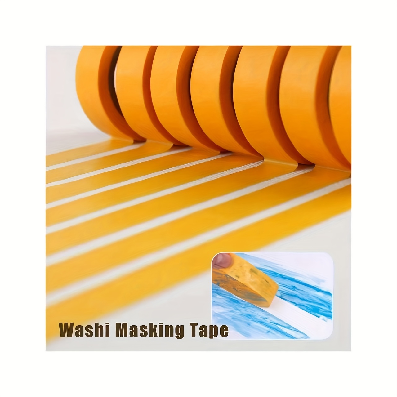 Multipurpose Yellow Tape - Waterproof Spray , Suitable For Painting, Crafts, Art, Renovation, And Office Use