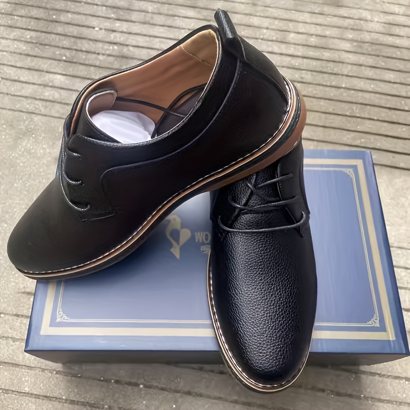 Zapatos Casuales de Negocios para Hombres, Oxford de Vestir con Cordones y Caña Baja para Ocasiones Formales - Ropa de Oficina - Bodas y Fiestas de Navidad