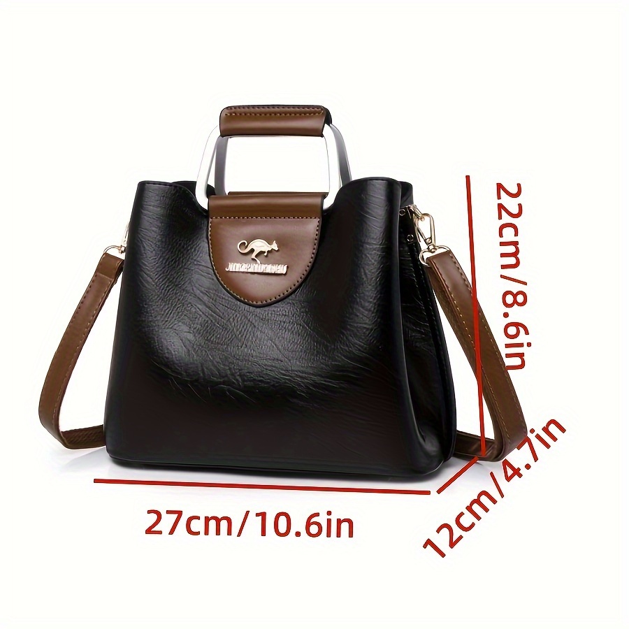 simple shoulder bag fashion solid color pu large capacity shoulder bag womens outdoor commuter crossbody bag details 7