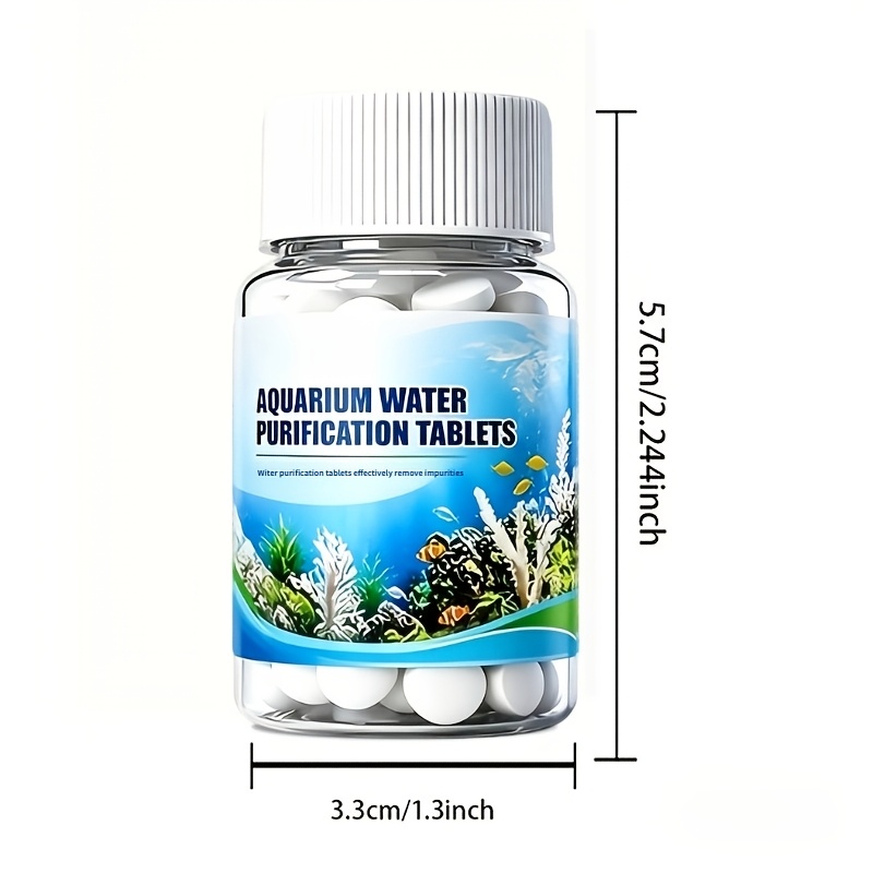 TEMU 102pcs Aquarium Water Care Tablets, Dual-effect Water Treatment Tablets For Fish Tank, Aquarium Water Balance Tablets, For Daily Aquarium