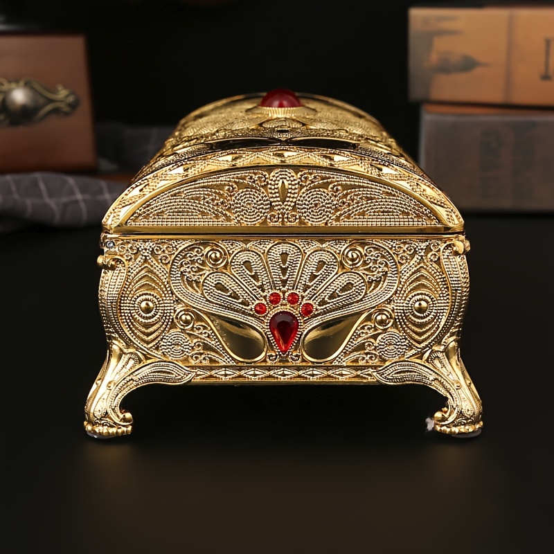 1pc metal craft box creative jewelry storage box wedding birthday gift packaging box details 1