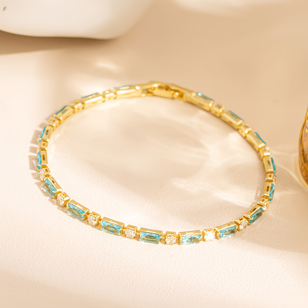 TEMU Retro Marine Theme Elegant And Cubic Zirconia Bracelet, Suitable For Daily And Special Occasions, Perfect Jewelry Gift For Valentine's Day,