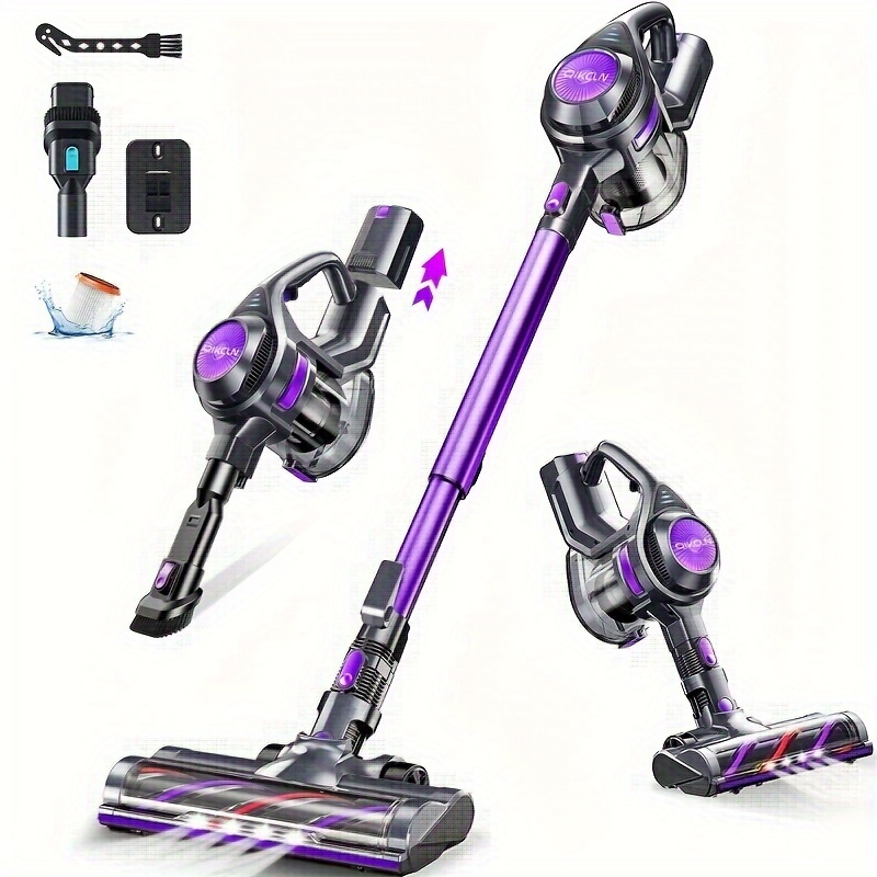 

400w/30kpa Cordless Vacuum Cleaner, 45 Mins Rechargeable Stick Vacuum With 1.2 L Dust Cup, 80000rmp Powerful Motor Handheld Stick Vacuum For Hard Floor, Carpet And Pet Hair