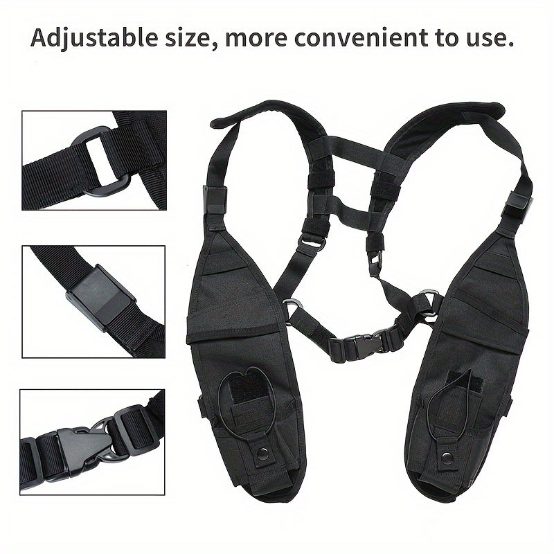 Nylon Radio Holster Shoulder Harness, Black