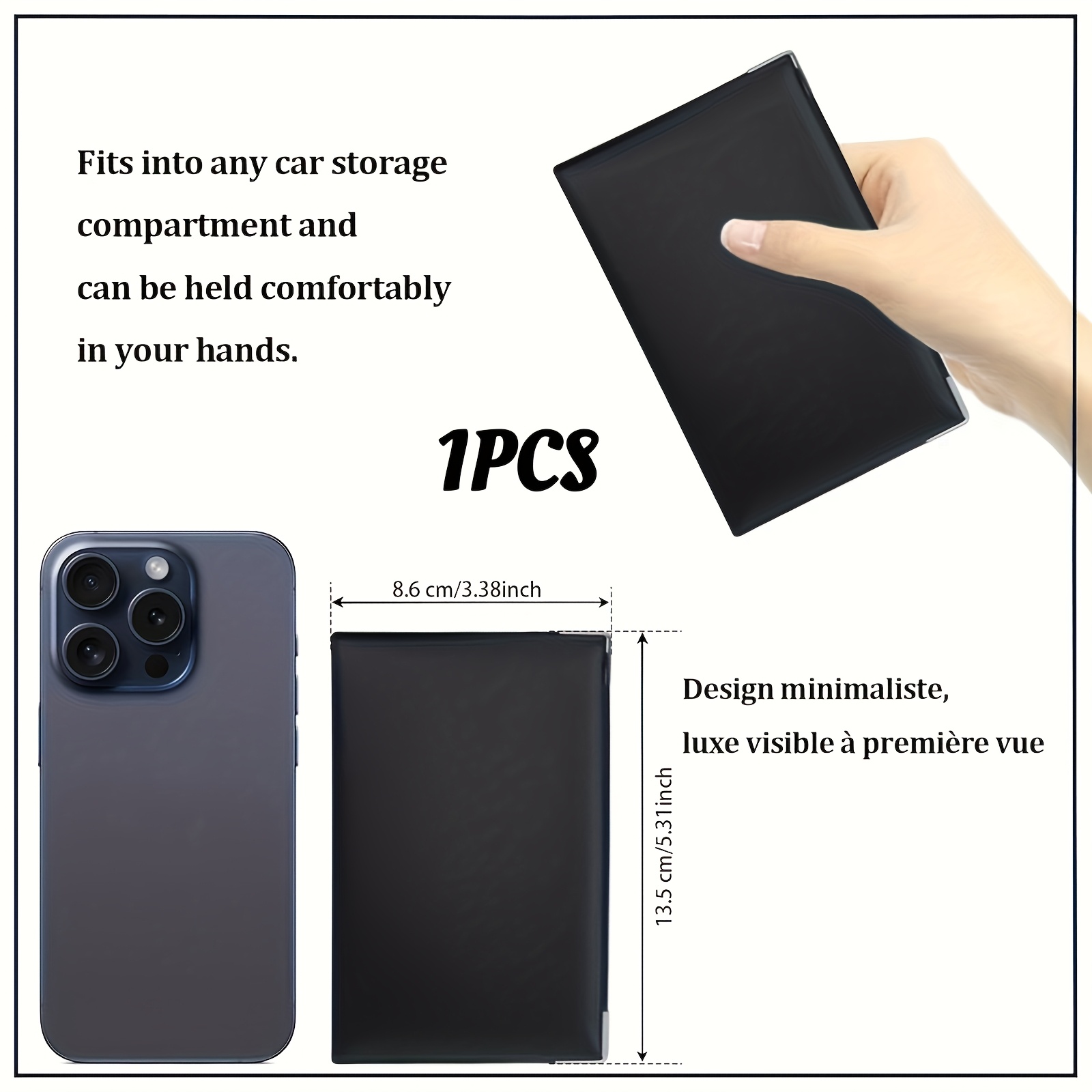 Image of (set Of 1/2pcs) Rigid Anti-tear License Plate Holder Case For Car Insurance/documents - Nf Standard , Black Color