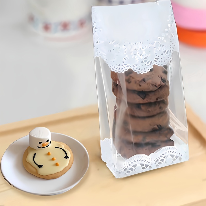 white lace cookie biscuit bag wedding gift candy bar cupcake package box birthday party decor kids baby shower decoration details 1