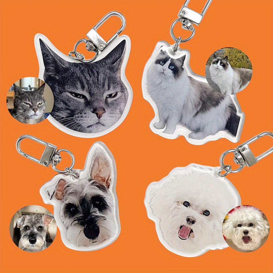 

Customizable Pet Keychain Pendant , Personalized Cat , Keyring For Women, ,