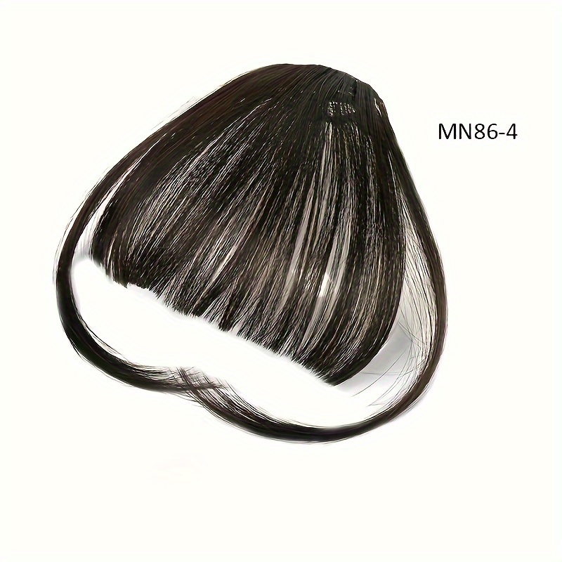 elegant womens afro curly clip in hairbangs wig natural looking   dark     bangs fluffy lengthening hair accessory comfortable   with breathable mesh details 6
