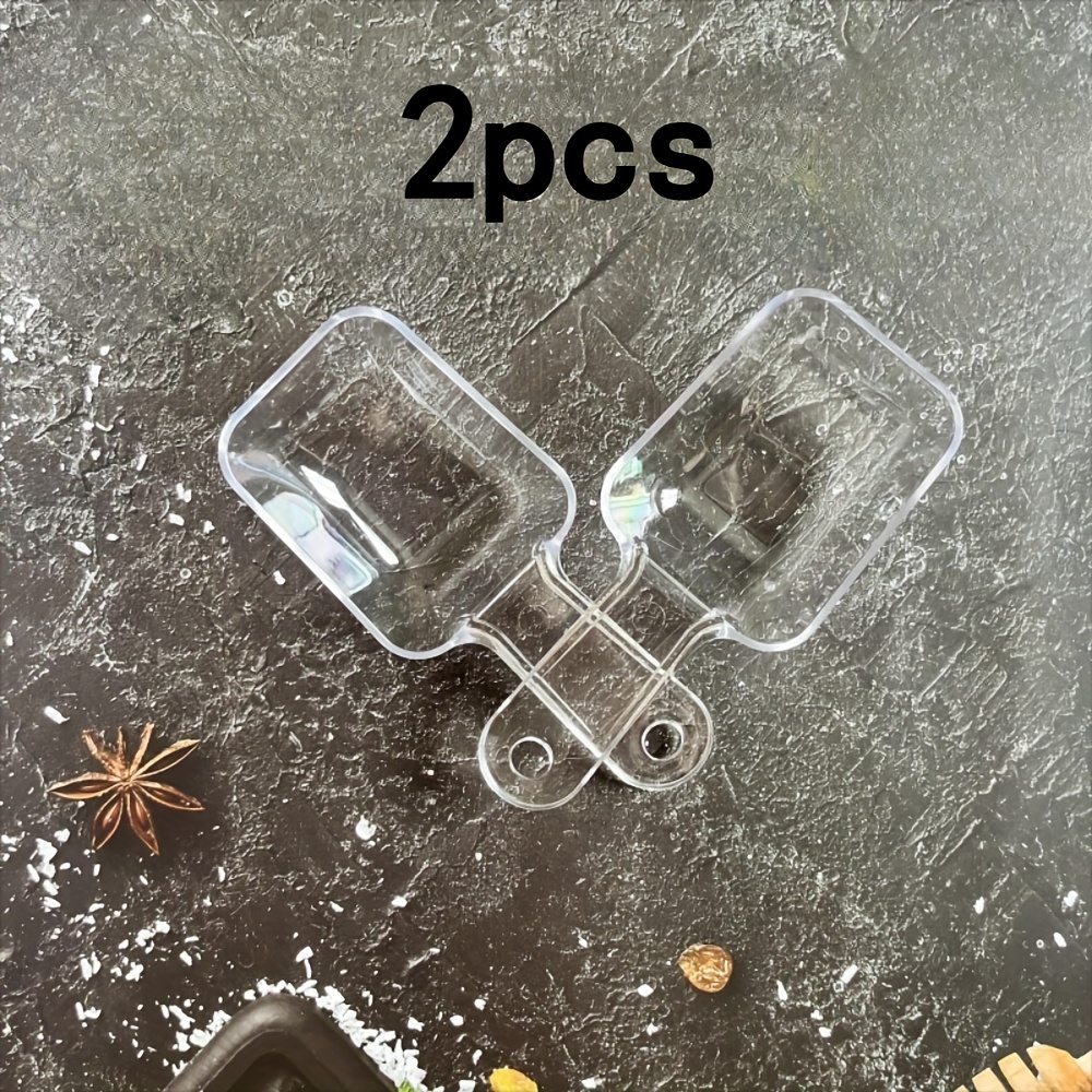 TEMU 【2個セット】透明プラスチックスコップ｜モダンミニマリストデザイン、ペットフードや洗濯洗剤に最適、丈夫で多機能なペット用スコップ