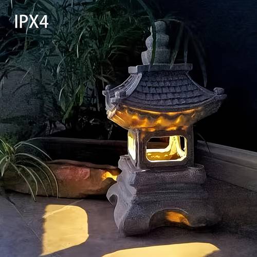 1 pack light garden statue indoor outdoor zen asian decoration for landscape balcony garden patio porch yard art add classical flavor recessed lighting