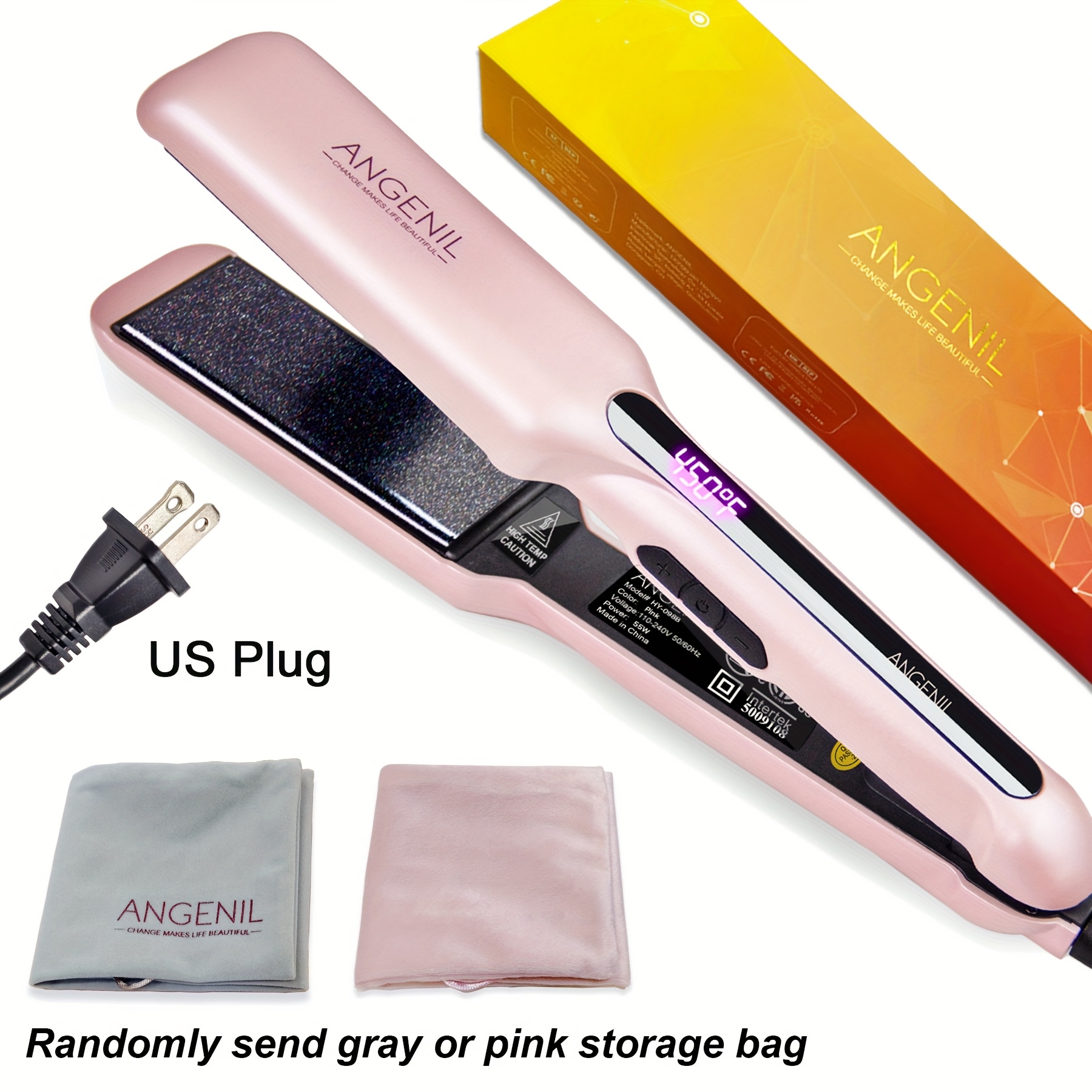 argan oil flat iron curling combination professional Temu