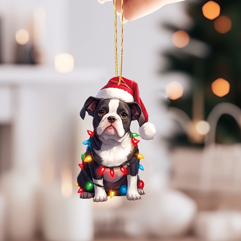 

1pc Christmas Ornament - Dog Pendant For Car, , Keychain, - , No , -free