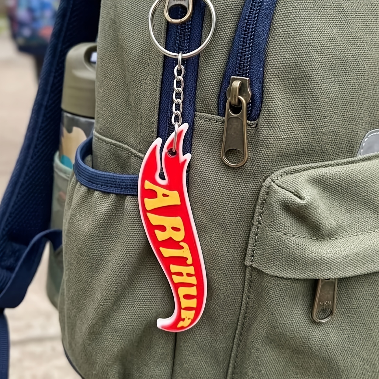 custom name keychain sold on Temu United States