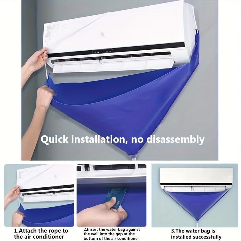 Efficient and High-Quality Split AC Cleaning Kit: Spill-Free, Easy-Clean Bag with Water Pipe for All Models