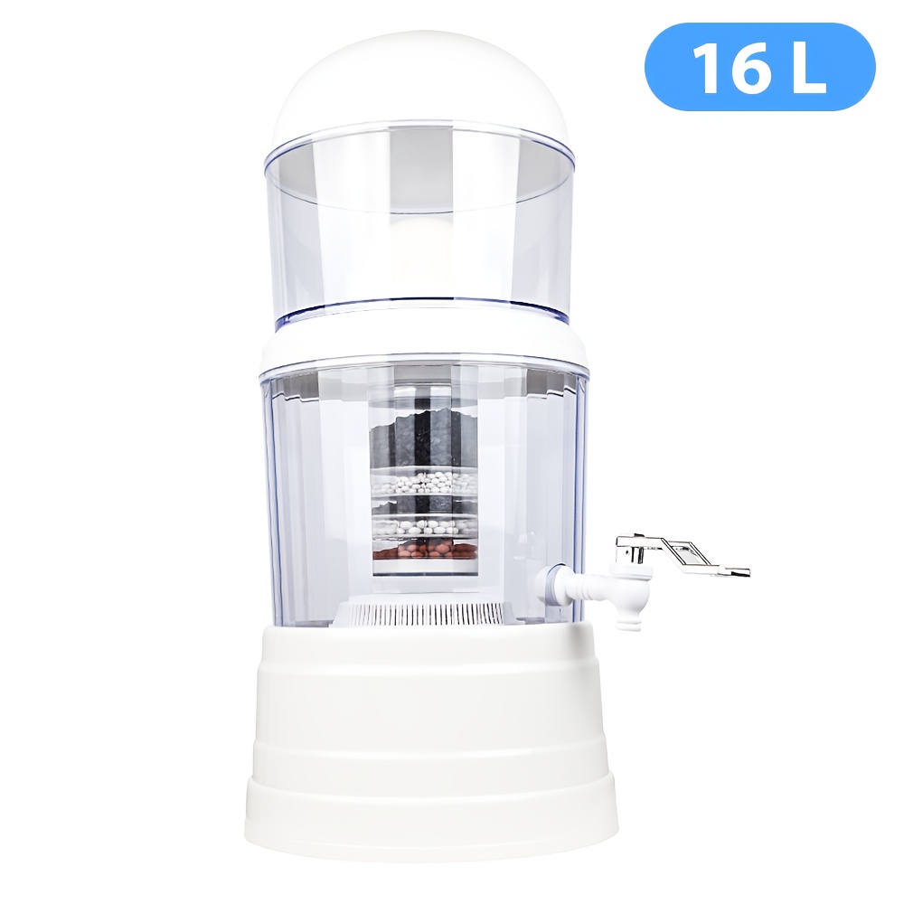 TEMU 16l Large Capacity Water Purifier Type Drinking Water Dispenser, Household Filter Kettle With Built-in Filter Element, 3-month Long-term