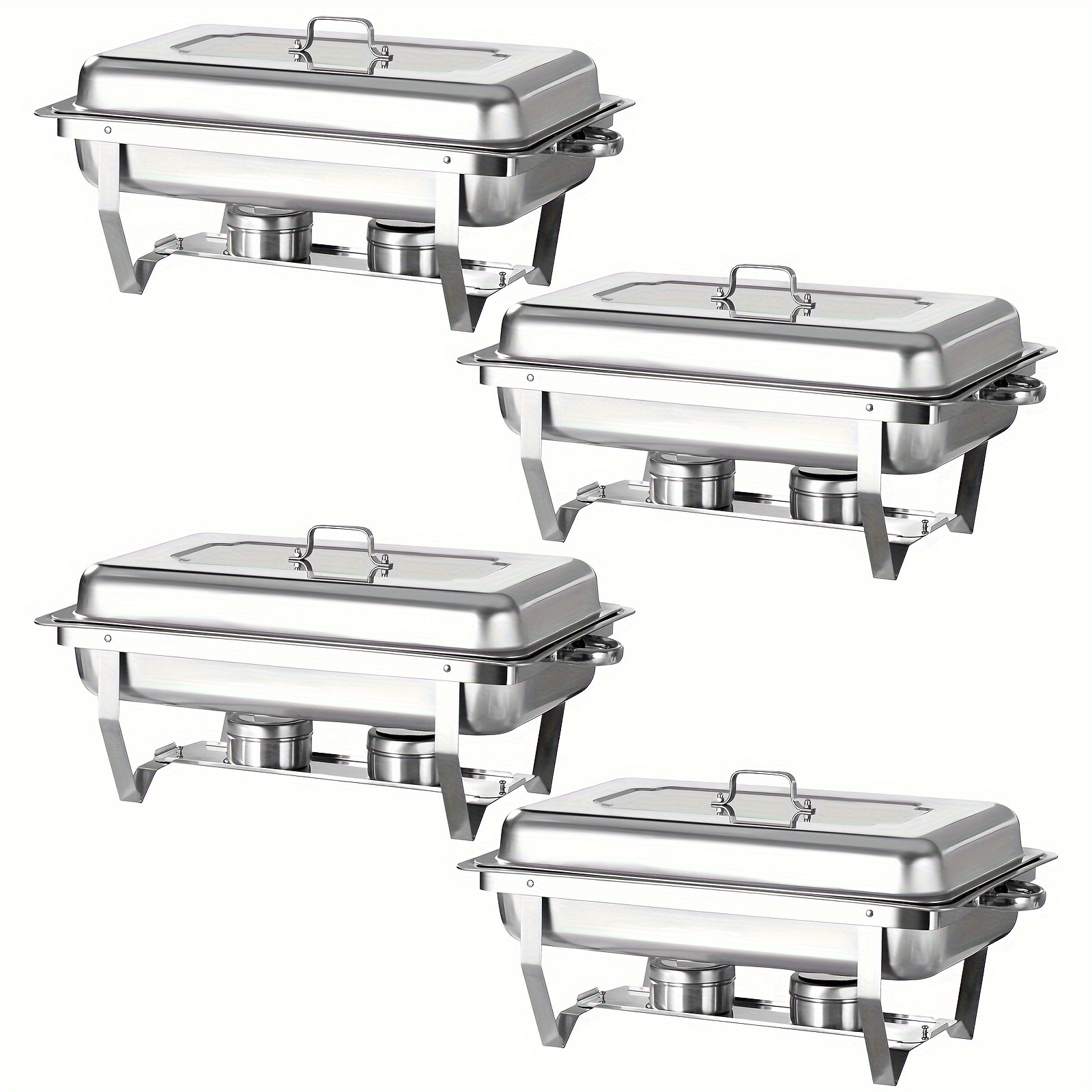

Chafing Dish Buffet Set 8qt Stainless Steel Food Warmer Chafer Complete Set With Water Pan, Chafing Fuel Holder For Party Catering