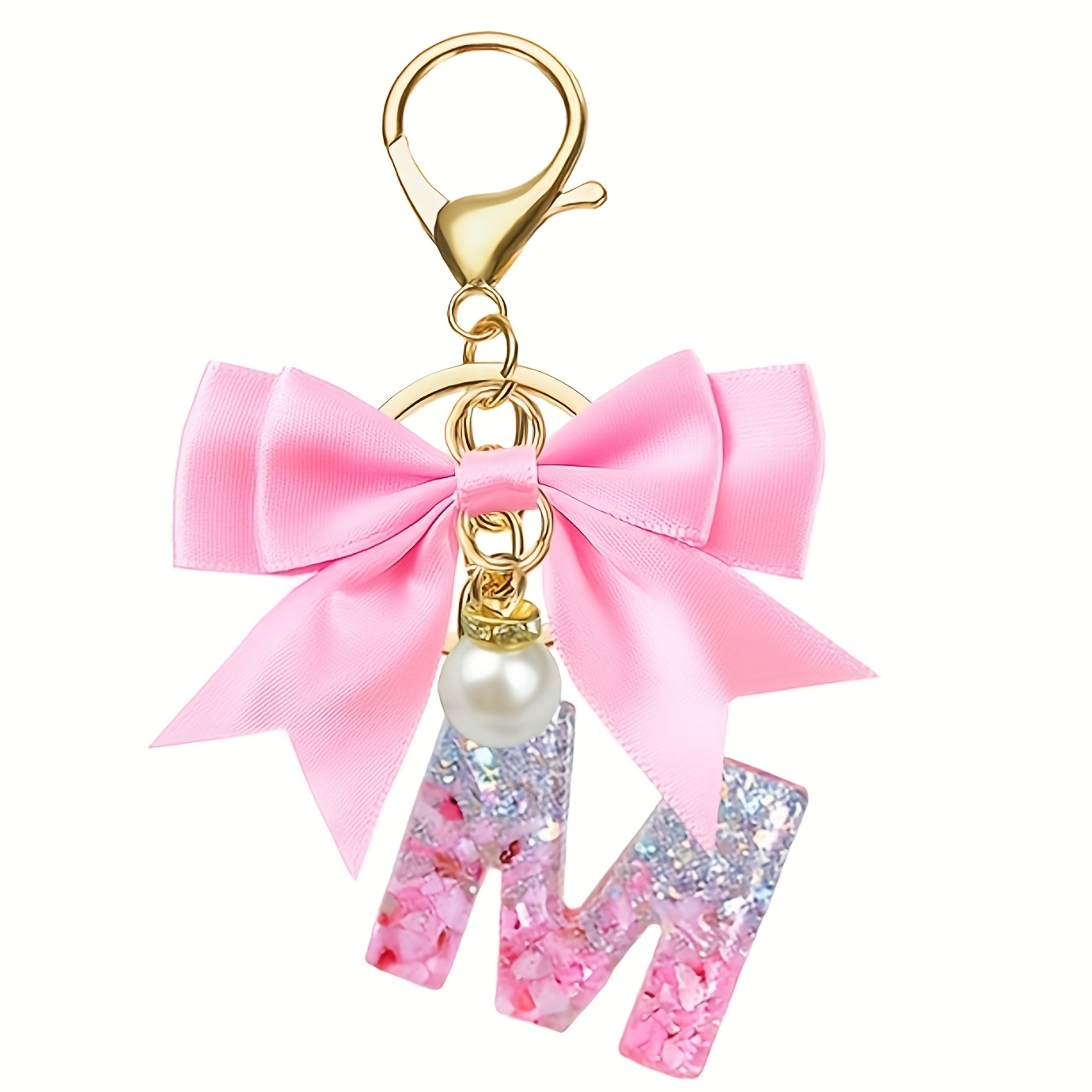 TEMU Porte-clés en acrylique rose avec cœur intégré. Idéal pour clés de voiture, sacs et sacs à dos. Accessoire décoratif élégant, parfait pour la