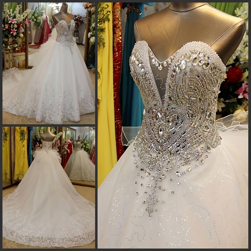 Rhinestone Top Wedding Dress