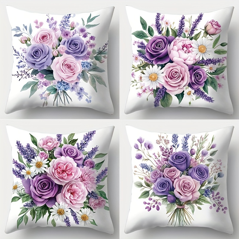 

4pcs, Theme Incorporates As Lavender And , Purple As The . The Is Of And Comfortable , A Touch