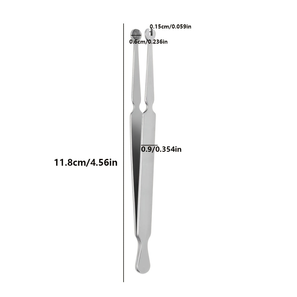 TEMU 1 pince en acier inoxydable, outil de de perles/billes/bijoux, pince à nez pour remplacement de bijoux, fixateur de cartilage nasal, oreille,
