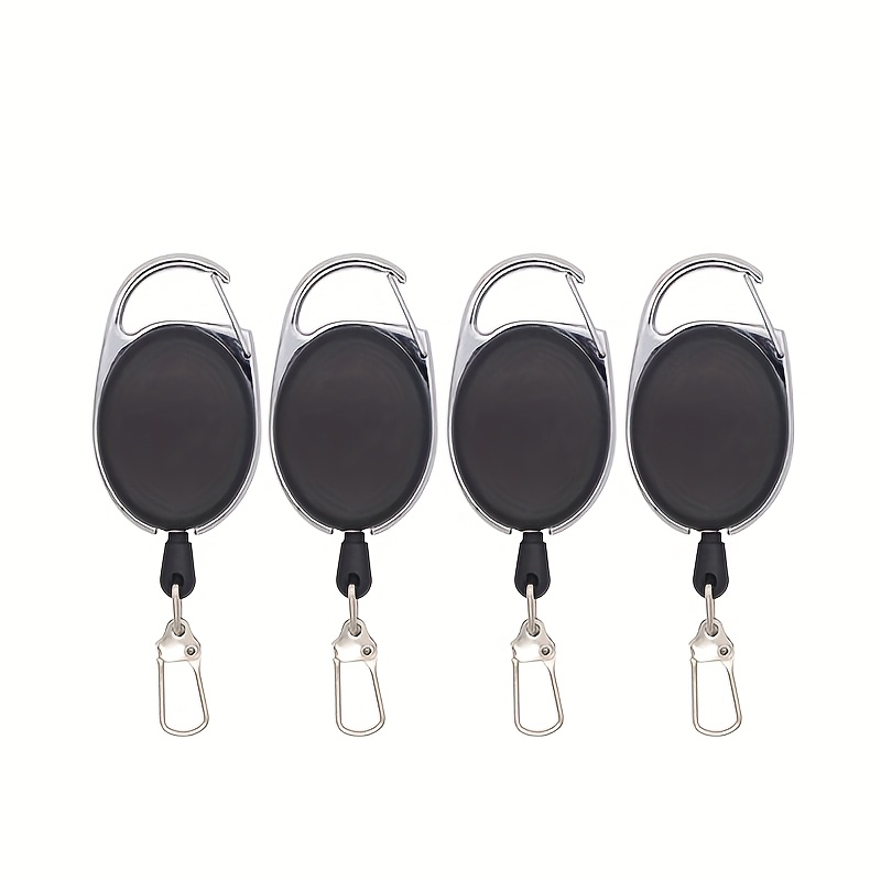 TEMU 4pcs Retriever: , Durable Rope Badge Reel Lanyard - Fishing Rod Tether Accessory, Portable Anti-loss Fishing Tool