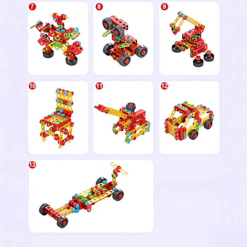 Screw Toys Building Blocks with Nuts for Creative Assembly