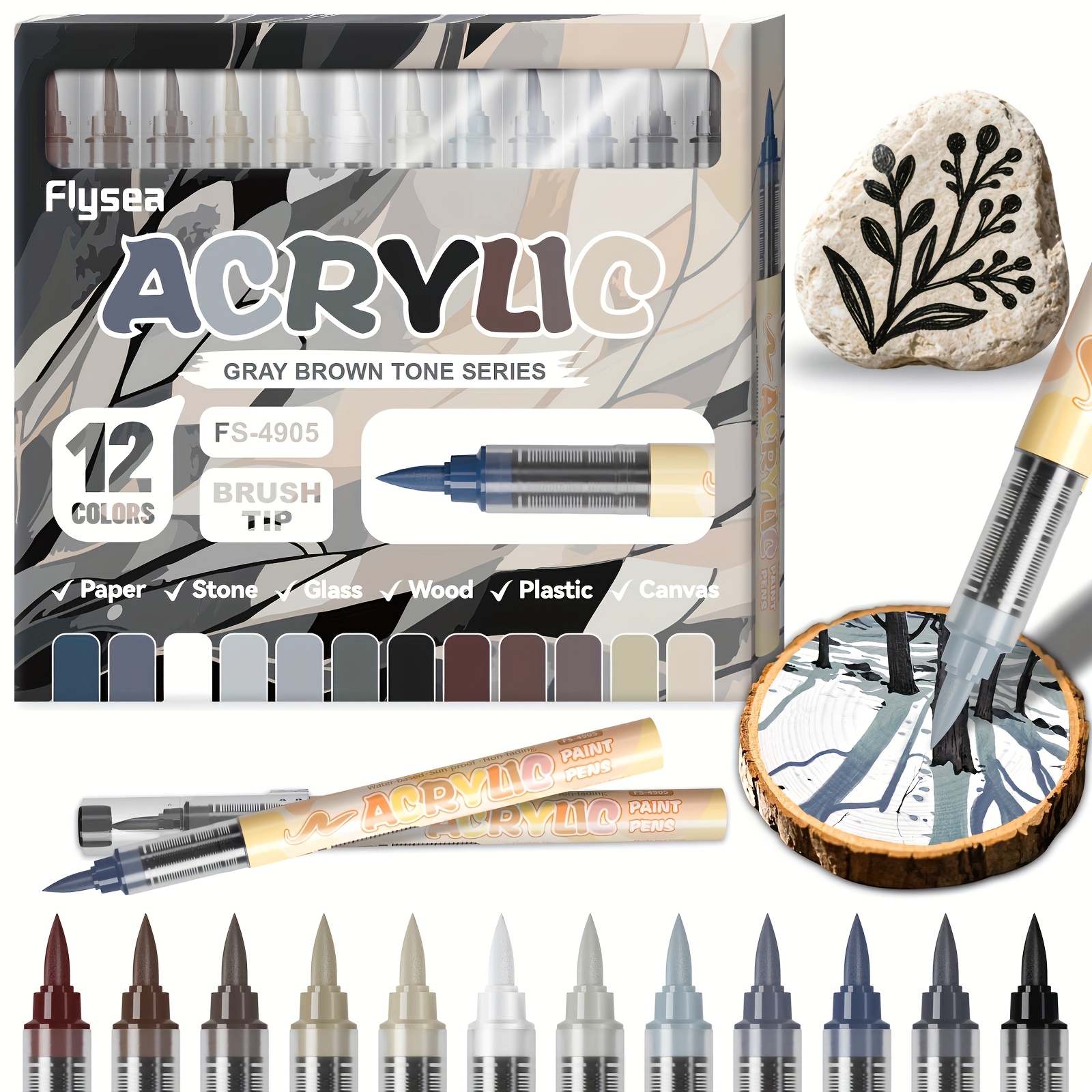 FLYSEA 96pcs Acrylic Markers Set for Art Drawing