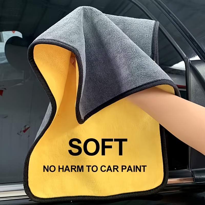 Toalla de microfibra superabsorbente para lavado de coche y camión, paño para limpieza y secado de coche, toalla de secado extra para detalles de cuidado del coche