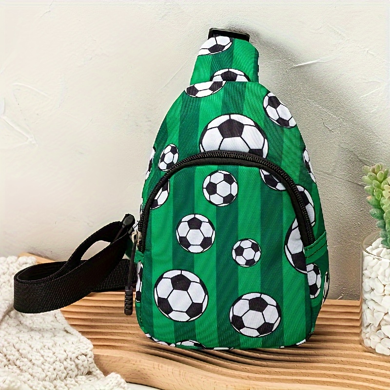 boy's fashion football letter basketball print crossbody bag