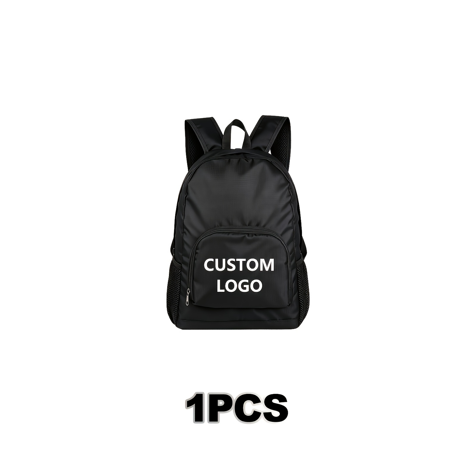 TEMU 1/2pcs, Customizable Photo/text/logo Printed Outdoor Travel Shoulder Bag, Wear-resistant Large-capacity Backpack, Diy Printed Logo, Versatile