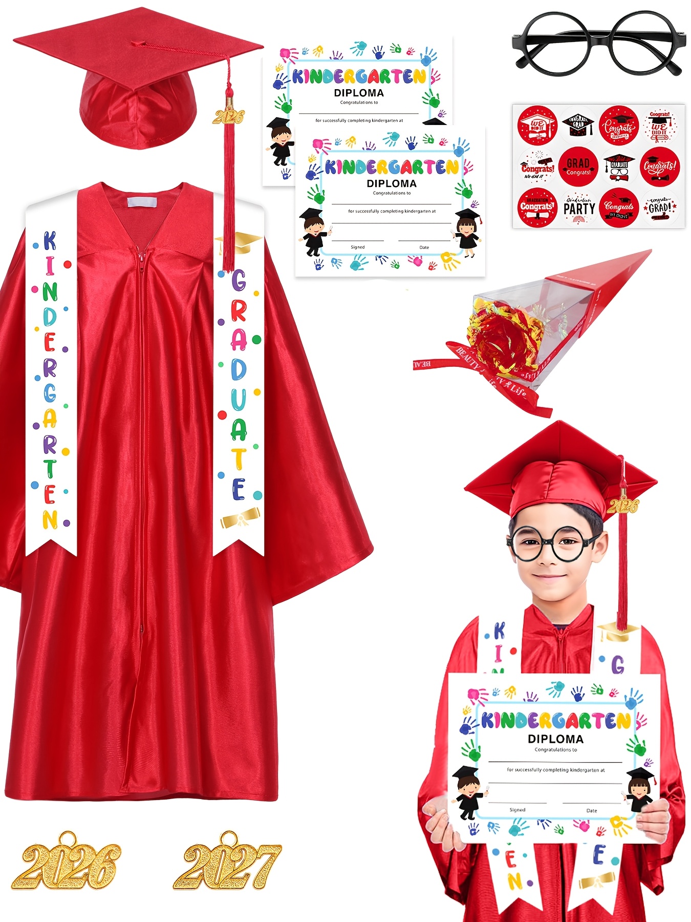 kids graduation gown sold on Temu United States