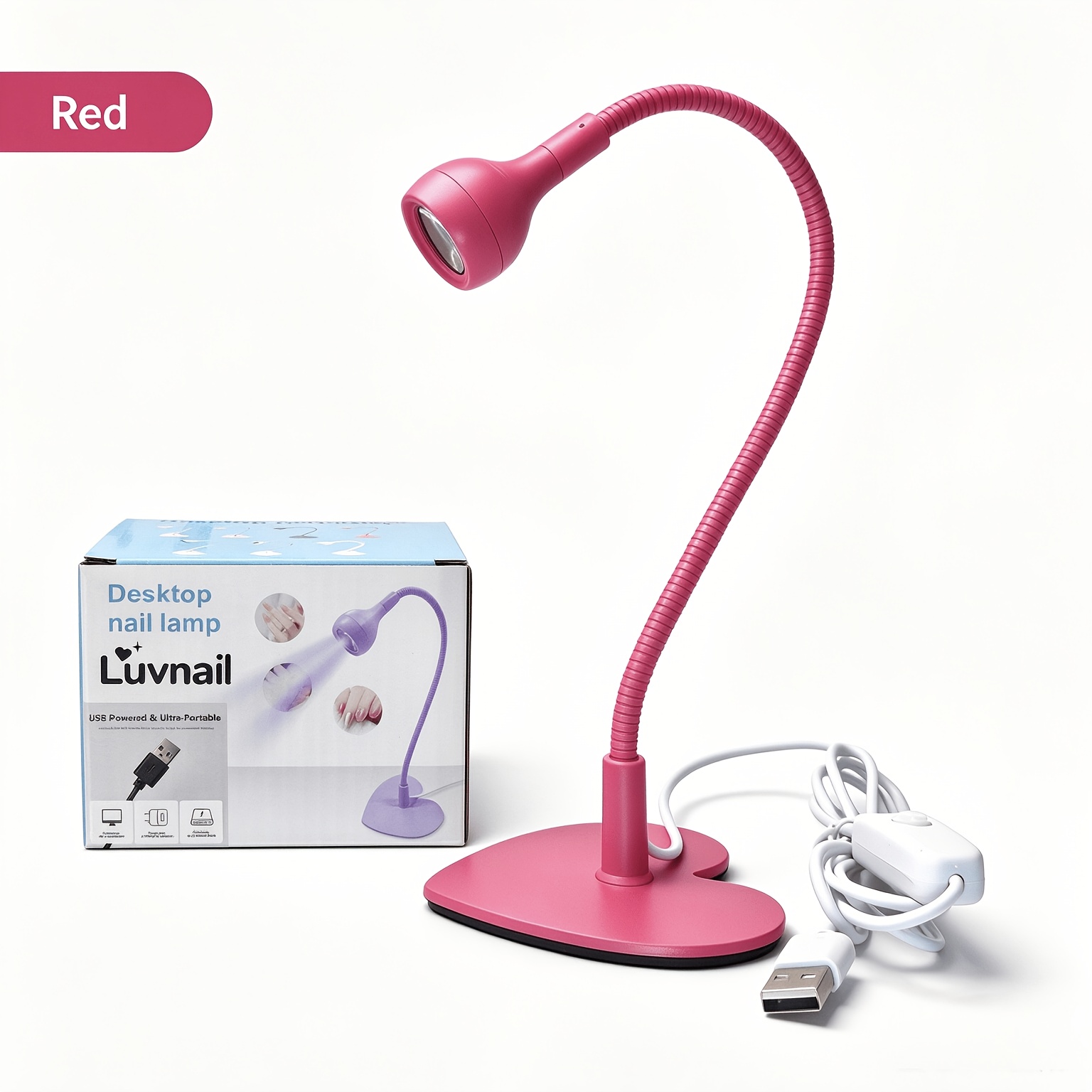 TEMU Desktop Professional Nail Lamp, Universal Adjustable Hose Nail Lamp, Nail Technician Supplies/drying Lamp, Usb Portable Nail Dryer, Essential