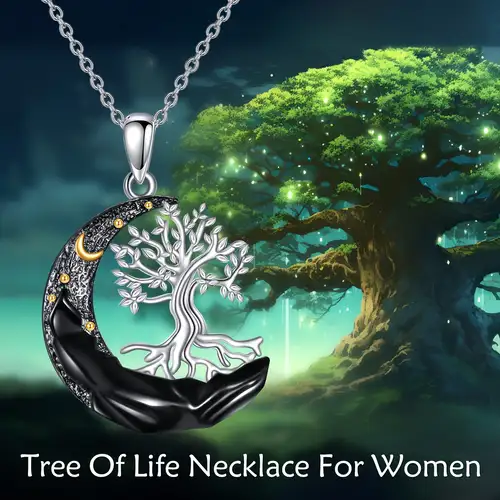 AGVANA 925 Sterling Silver Tree of Life Pendant Necklace for Women Delicate Jewelry Family Tree Necklace Anniversary Birthday Gifts for Women Wife Mom Grandma with Velvet Bag AGVANA 925 Sterling Silver Tree of Life Pendant Necklace for Women Delicate Jewelry Family Tree Necklace Anniversary Birthday Gifts for Women Wife Mom Grandma with Velvet Bag