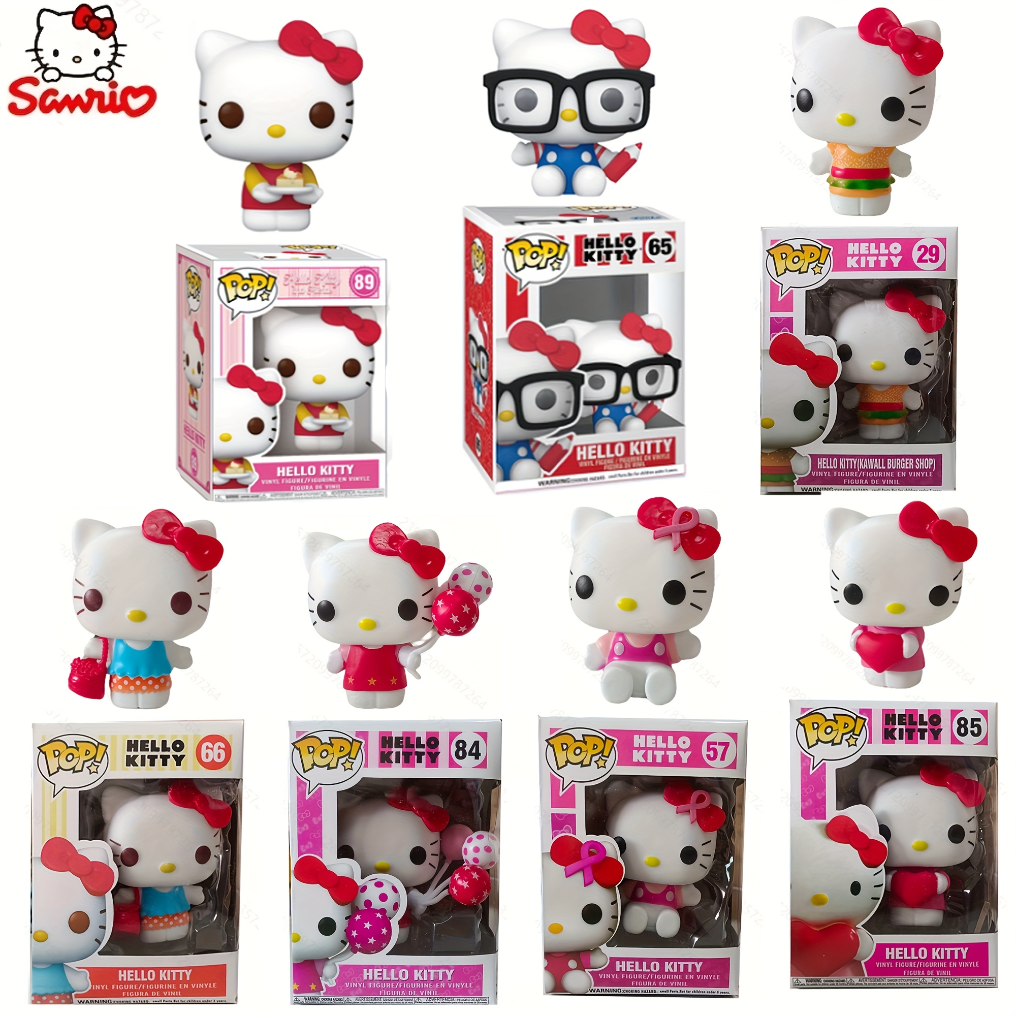 [Hello Kitty #65 Vinyl Figure] Sanrio Hello Kitty #65 Vinyl Figure, Goggles-Wearing Hello Kitty Doll, Anime Collectible, Desk Decoration, Creative Gift for Anniversary, Graduation Season, Thanksgiving, Independence Day, Halloween, Perfect Present for Friends and Besties