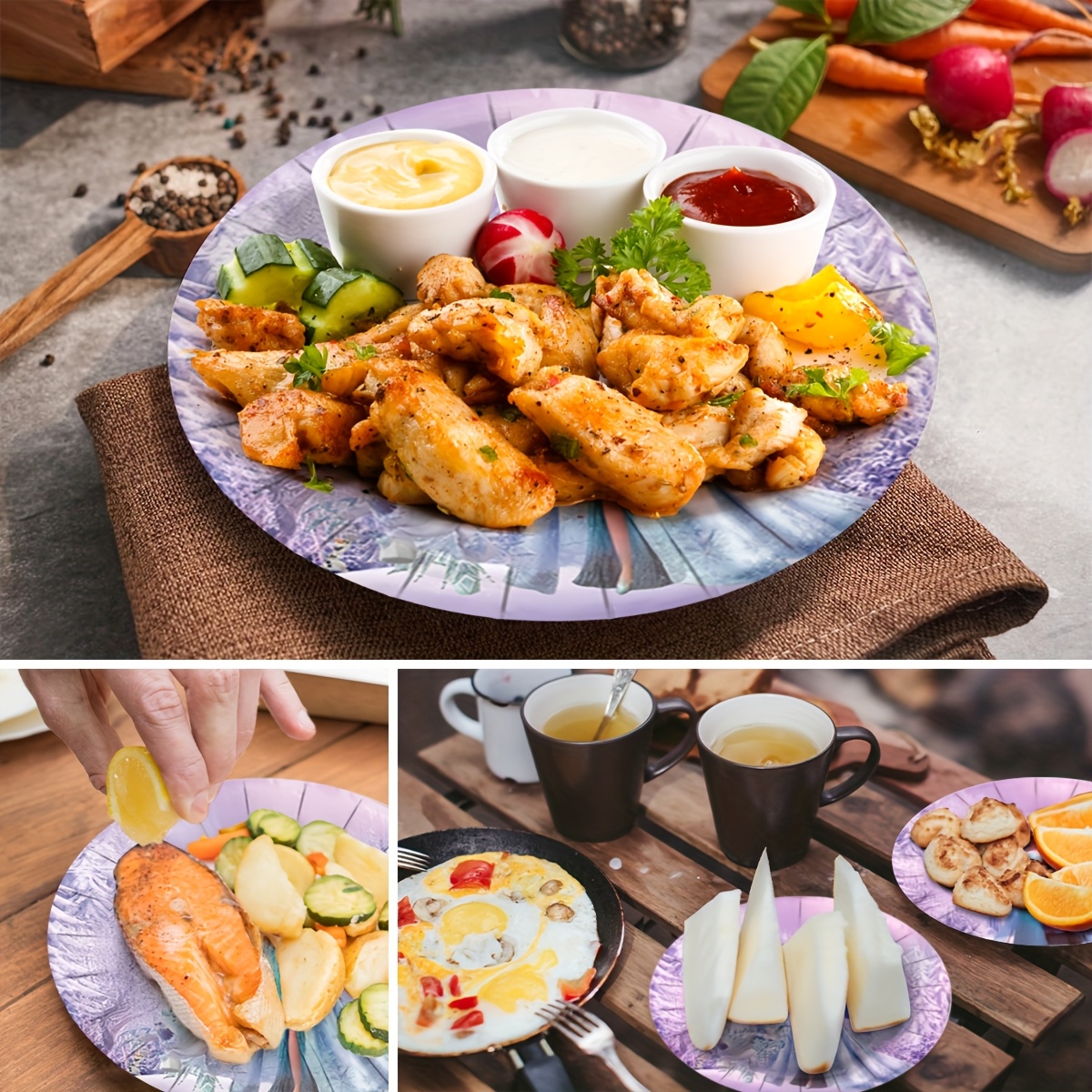 juego 50 vajillas desechables 10 Temu Chile