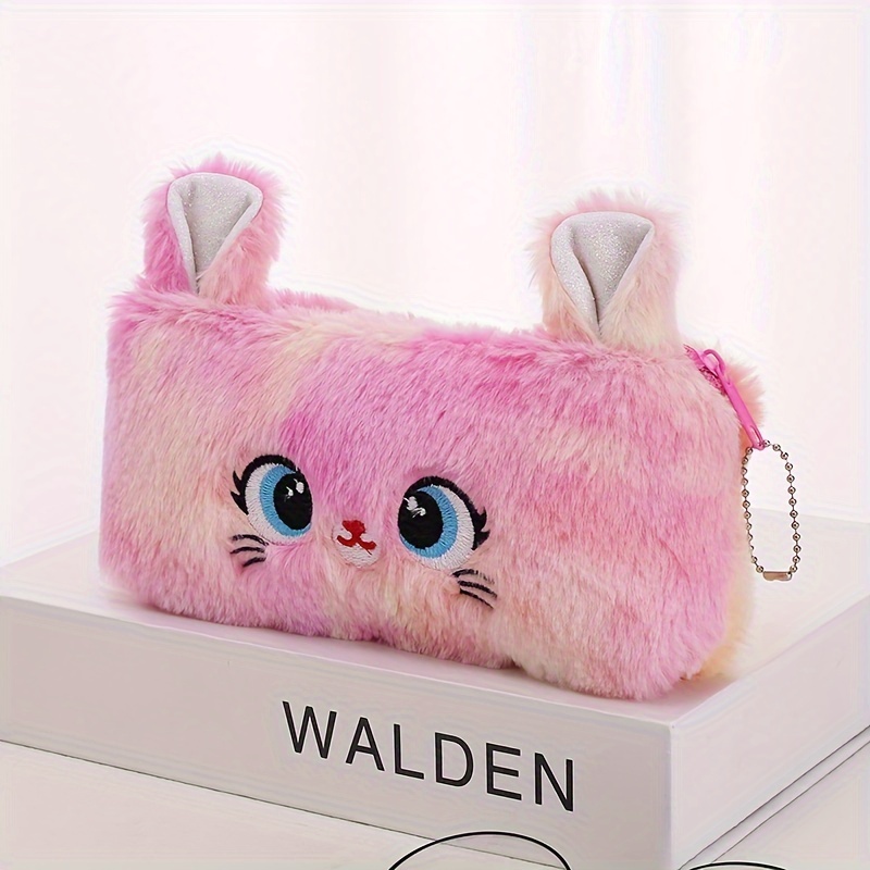 's Creative Cute Cat Student Wallet Simple Cartoon Large Capacity Zippered Coin Purse