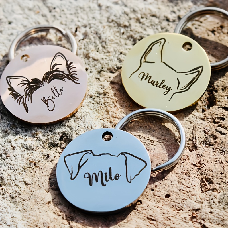Custom Dog Tag/Pet ID Tag/Cat Name Keychain
