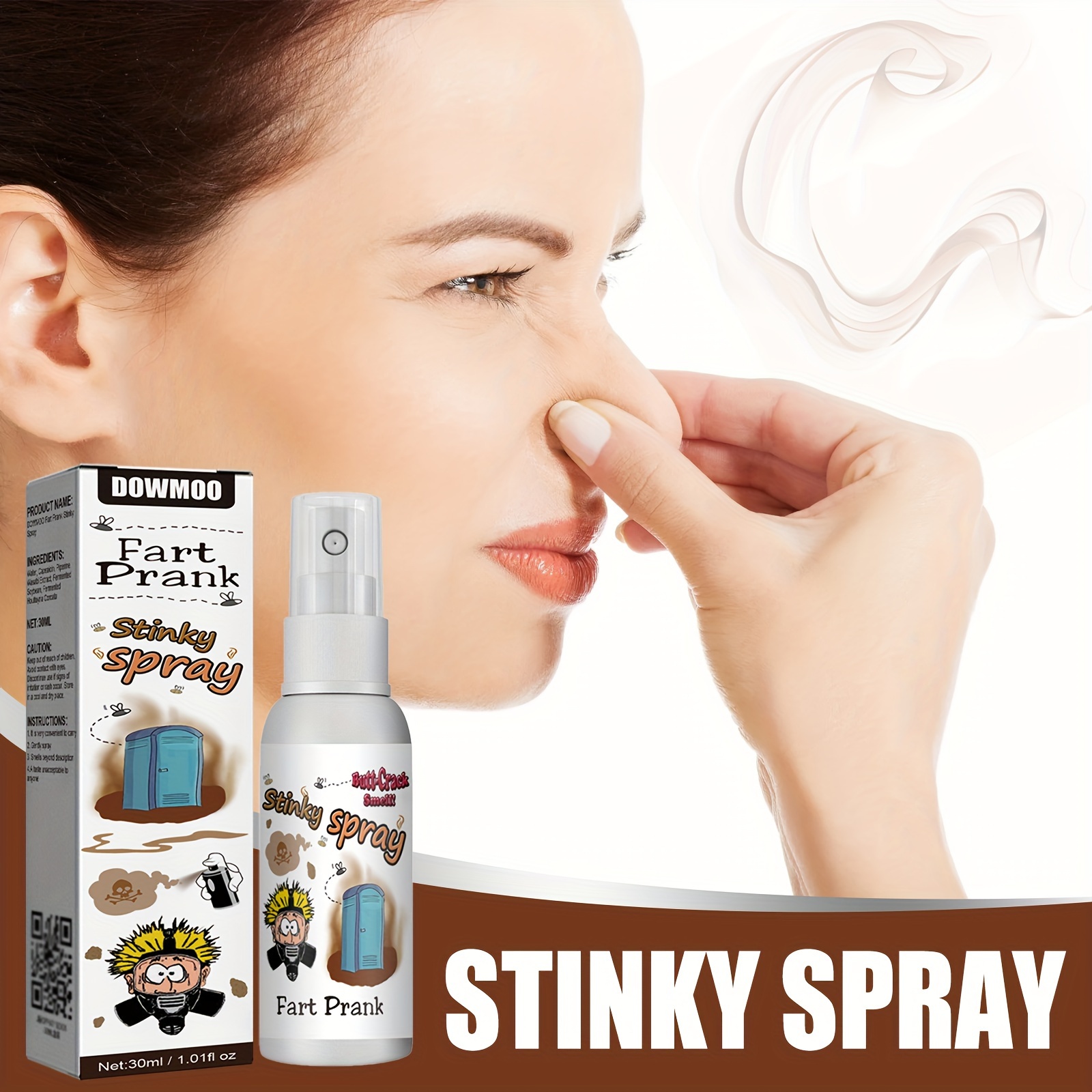 Prank Stinky Spray 1.01oz - Fart Prank Gag Gift, Stink Bomb Odor Spray ...