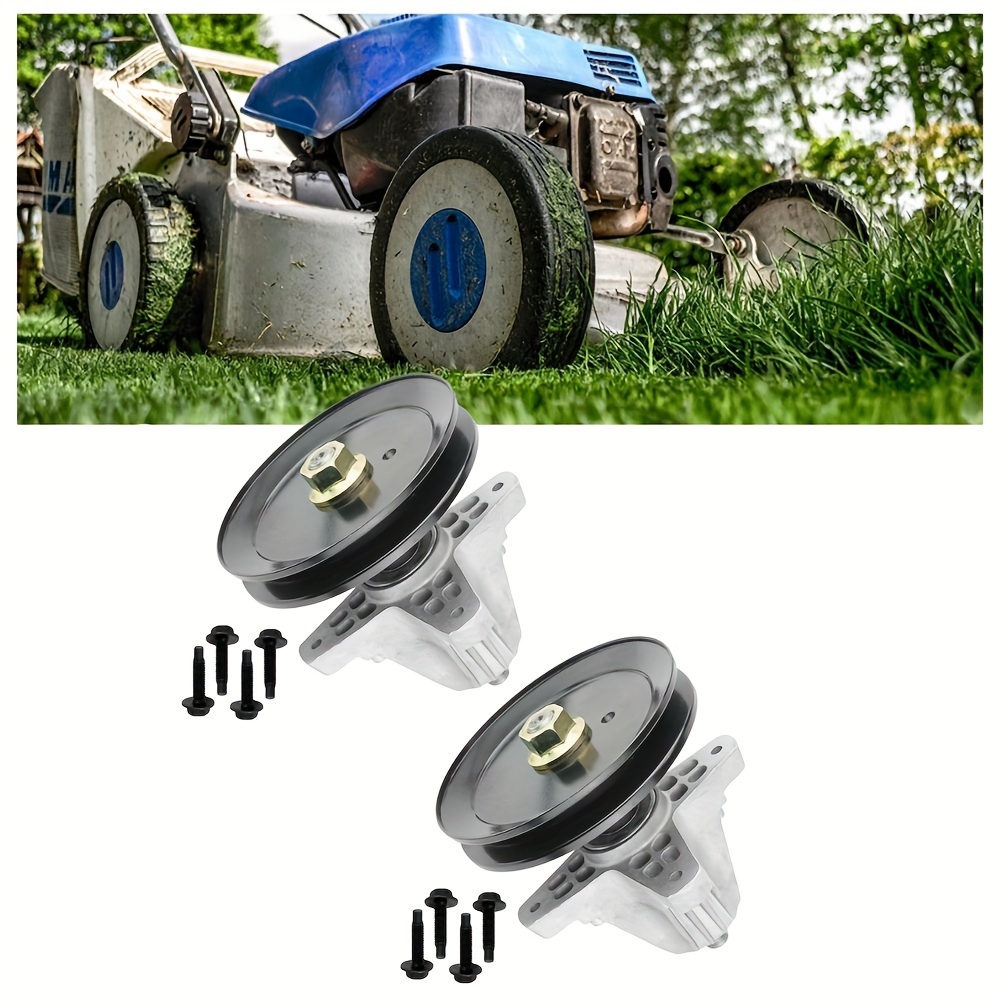 

2pcs Heavy-duty For , , , Pony 42" Deck Riding Mowers - With Pre-threaded Mounting Bolts & Grease , Metal Construction, Fits Oem 918-04822a/618-04822, Enhances Cutting , Tractor, Hole