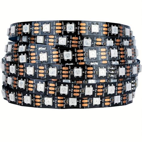 16 4ft smart led strip lights 5050 rgb ic featuring effects ws2812b individually addressable usb 5v 60 leds per pixel per meter tv backlight for 50 85 inch screens suitable for home and wall decoration halloween christmas