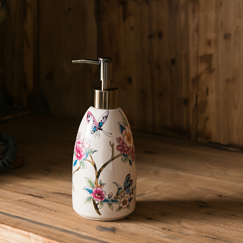 

Vintage European-american Ceramic Soap Dispenser - Freestanding, No Power Needed, Shampoo, Body Wash & Hand Sanitizer - Ideal Bathroom Accessory, Soap Dispenser Bathroom