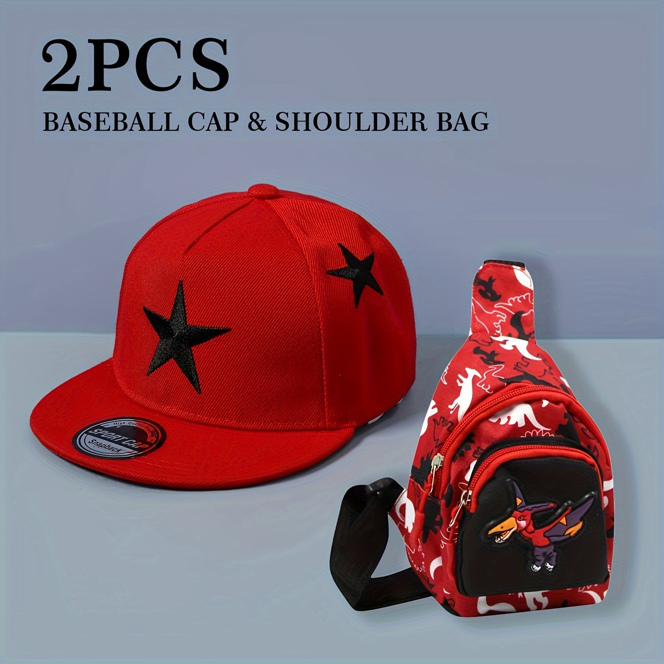 

Star Pattern Acrylic Baseball Cap & Shoulder Bag Set - Fitted, Breathable, All-season, Buckle Closure - Fitted For Outdoor Sun Protection, Travel & Homecoming Gift For Ages 15+