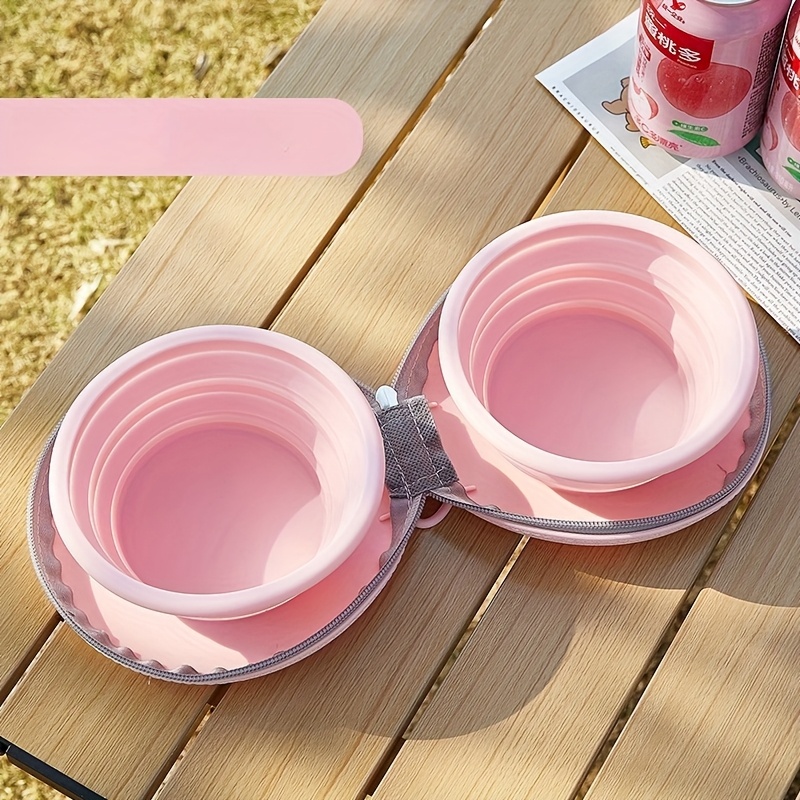Folding Dog Food & Water Bowl - Heavy-Duty Portable Pet Bowl