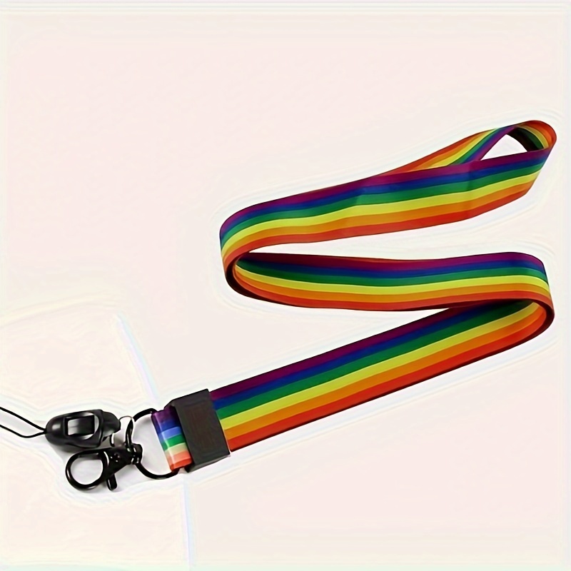 2d Rainbow Lanyard For Keychain Phone Lanyard Id Badge Holder Cellphone Neck Straps Camera Additions