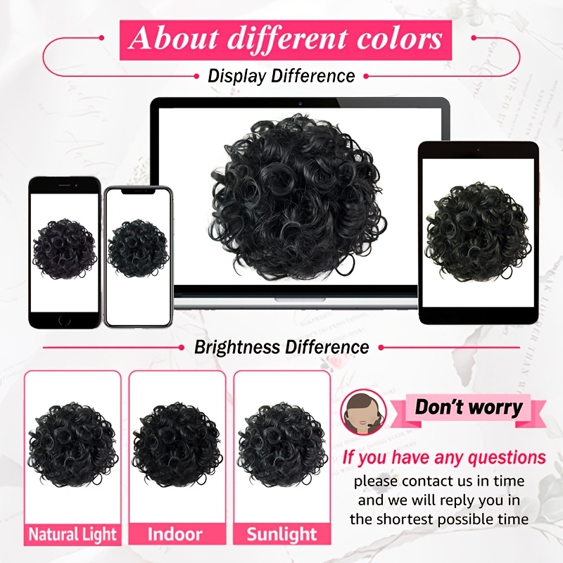 afro puff drawstring ponytail extensions short   scrunchie messy bun pony tail hair piece extra thick wavy pony tails synthetic soft pineapple updo hairpiece 8inch 20  blonde brown gray ombre for christmas   use details 8