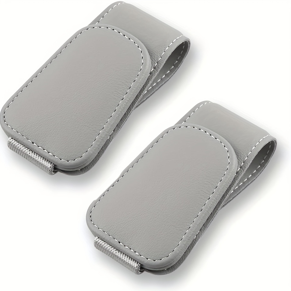 TEMU Pare-soleil de voiture avec monture de lunettes tendance, pince magnétique pour lunettes de mode, monture de lunettes et porte-tickets,