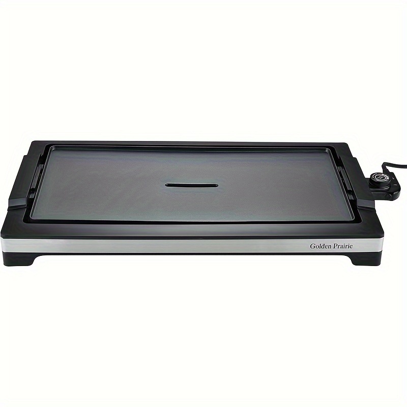 Temu TEMU Electric Smokeless Indoor Grill, 1600w-1800w Fast Heat Up Bbq Grill, Nonstick Cooking Surface, 5 Levels Adjustable Temperature, Dishwasher Safe Removable Water Tray-easy To Clean, Handles, Black sold by Temu Affiliate Program