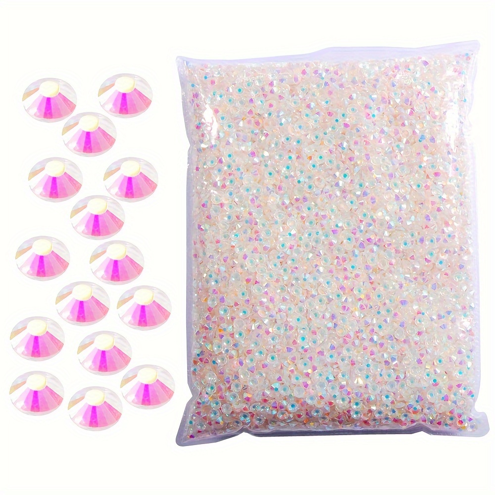 14400pcs of colorful ab crystal rhinestones in a large bag sizes ss3 to   3d flatback glass gems scent free ideal for nail art crafts phone decorations and clothing embellishments perfect rhinestones for crafting