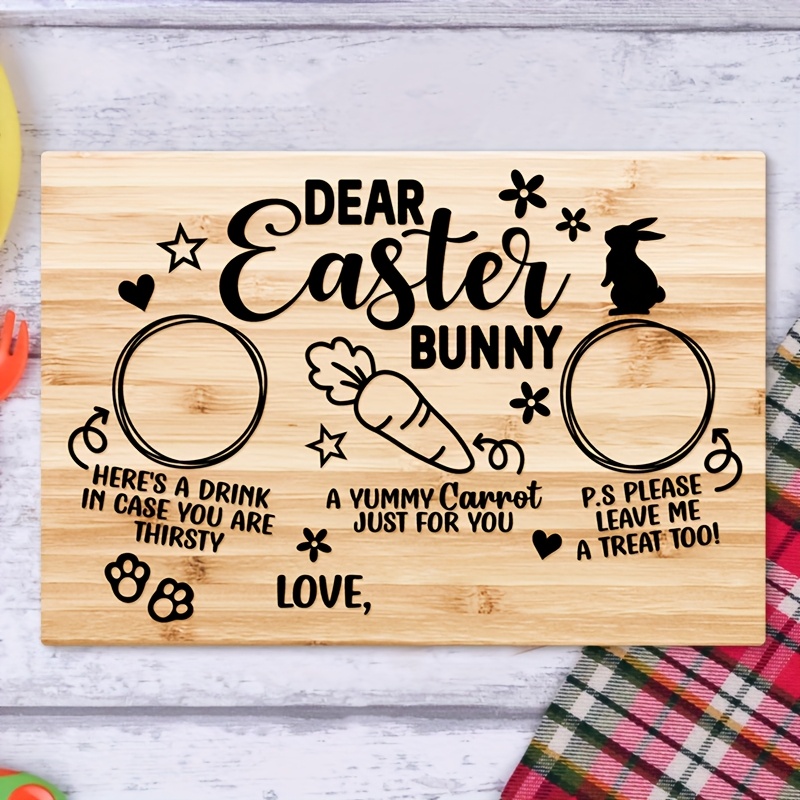 

1pc Easter Bunny Wooden Sign - Contemporary Manufactured Wood Home Decor, No Electricity Needed, Featherless, Ideal For Christmas, Easter, New Year, Spring Celebrations