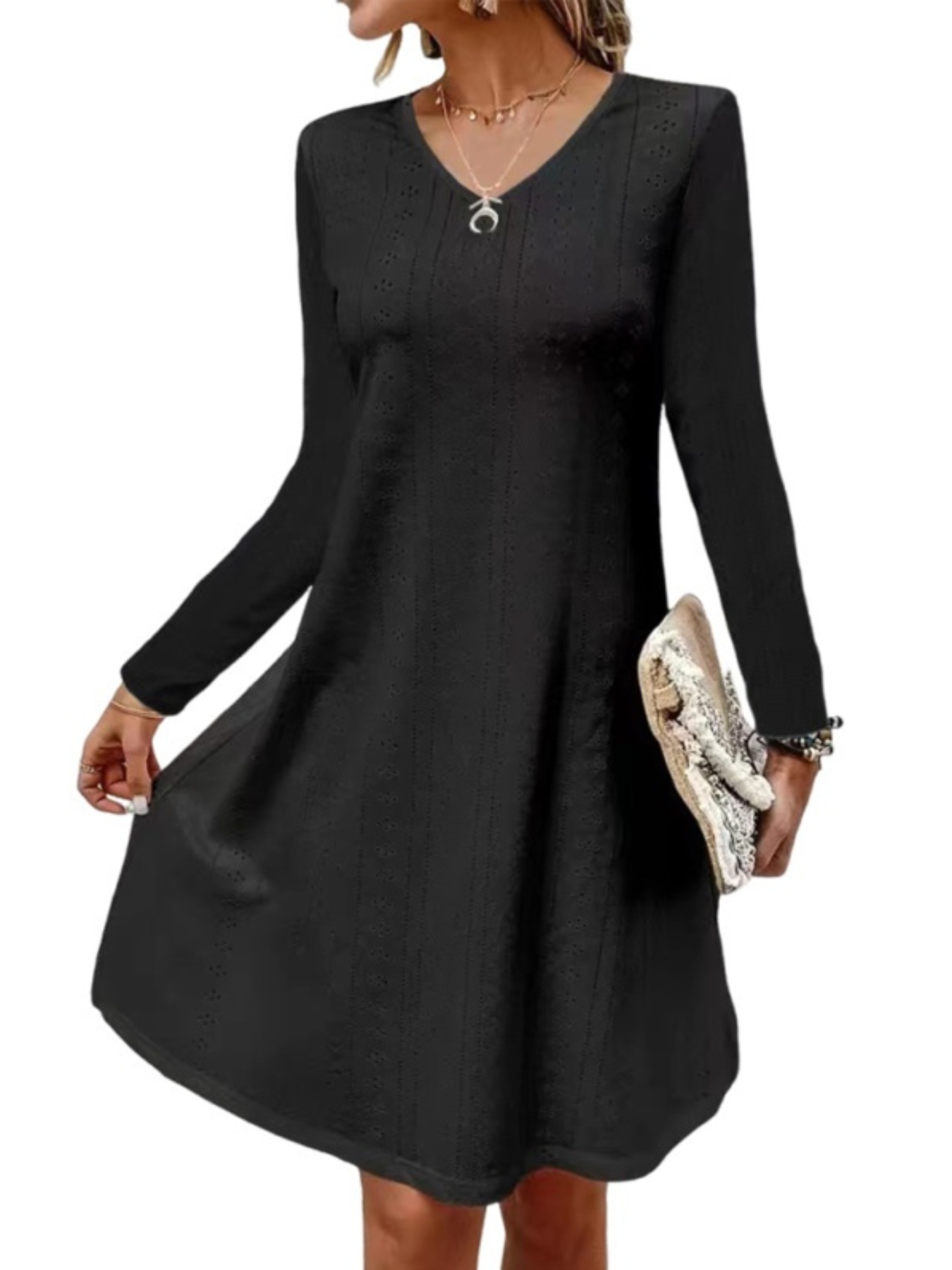 navy blue dress for baby girl Handmade Boucle Sweater Dress: Warm Winter Midi, Plus Size main image 0